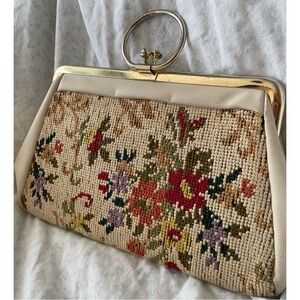Vintage Floral Embroidered Clutch